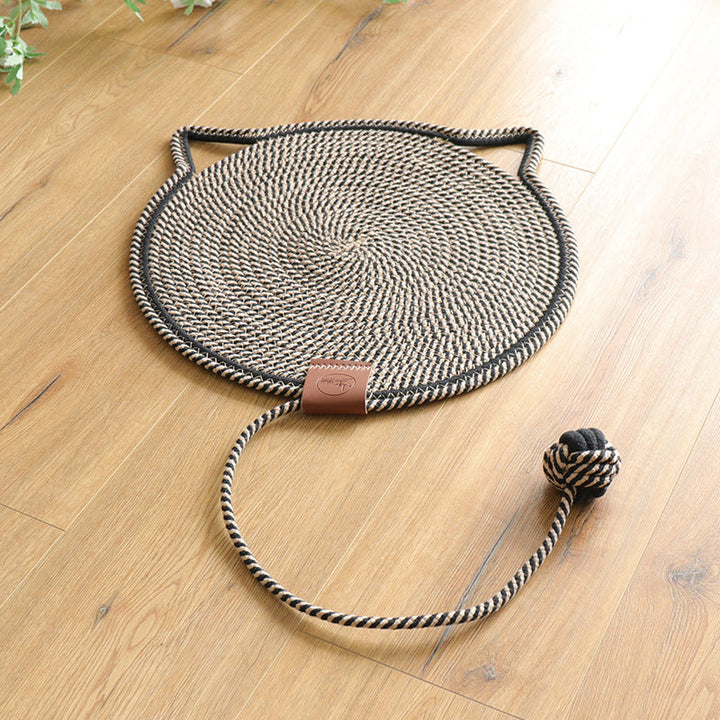Modern cat scratching rug, blending seamlessly with home decor
