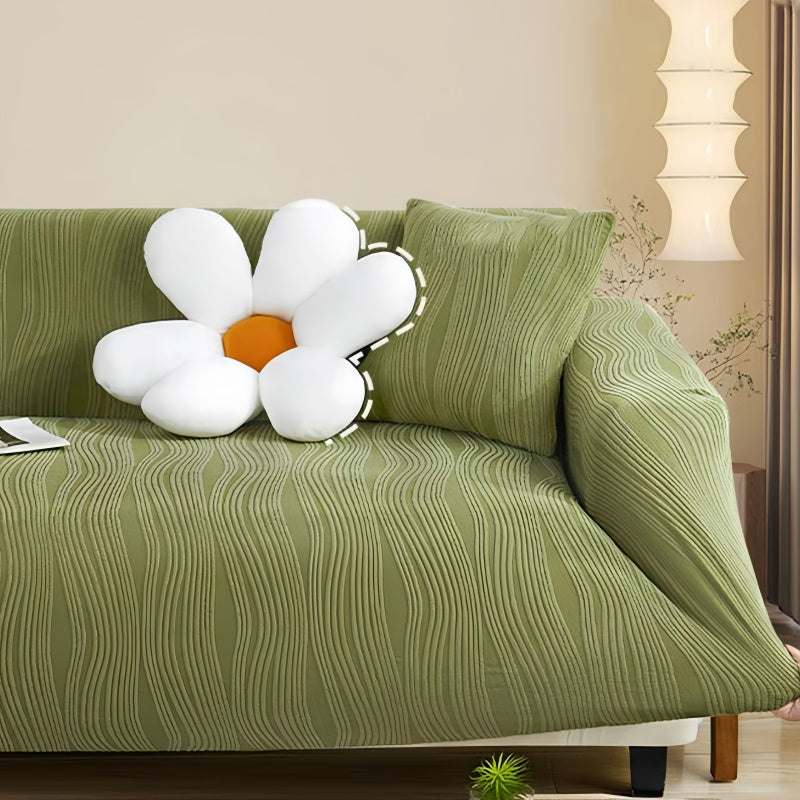 Anti-scratch jacquard pet friendly sofa cover, thick stretch couch protector for furniture.