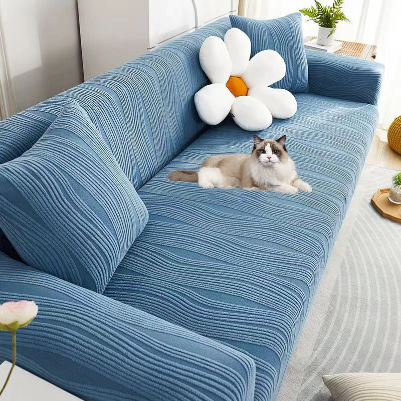 Jacquard stretch slipcover, premium anti-scratch & thicken couch cover for home decoration.
