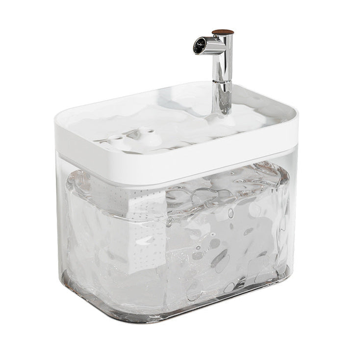 BPA-free pet water fountain providing safe and filtered water for your furry friend.