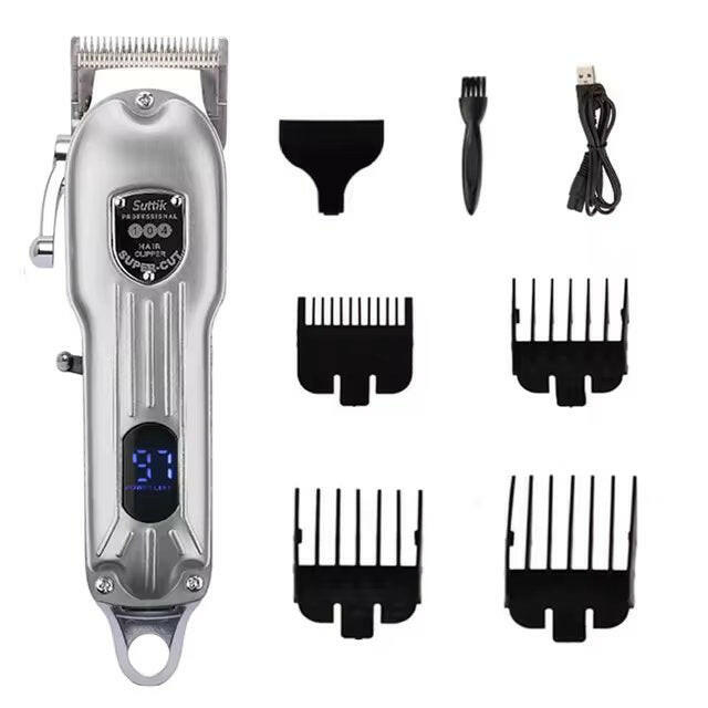 Complete unisex dog grooming kit for easy home use. Includes clippers, scissors & accessories.