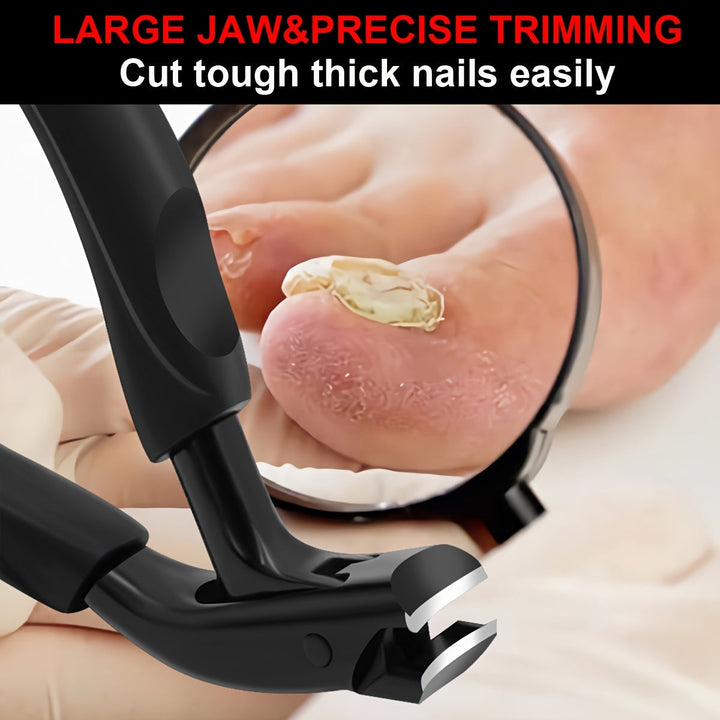 Ergonomic grip toenail clippers for comfortable, precise nail trimming