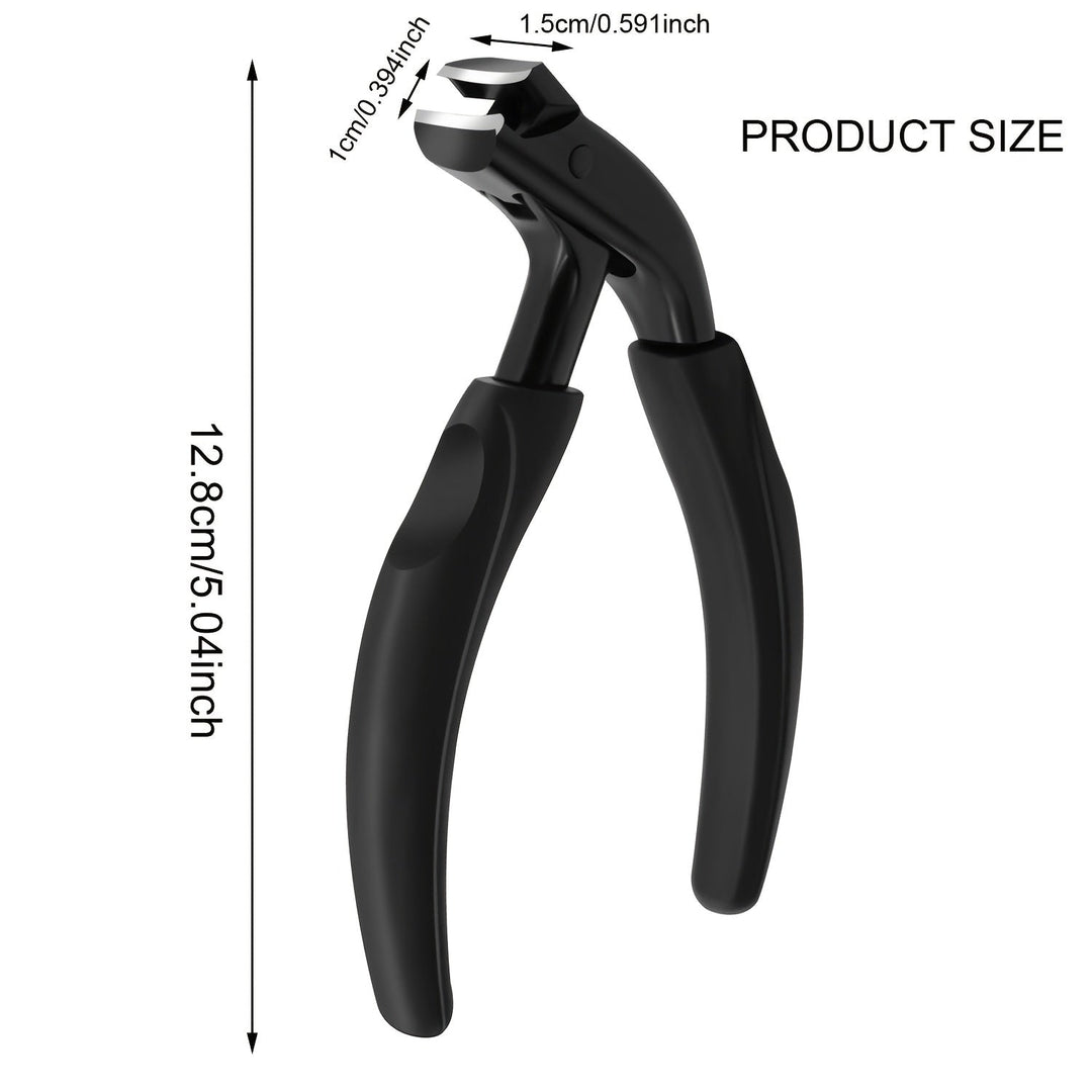 Precision toenail clippers for precise trimming of thick, hard nails