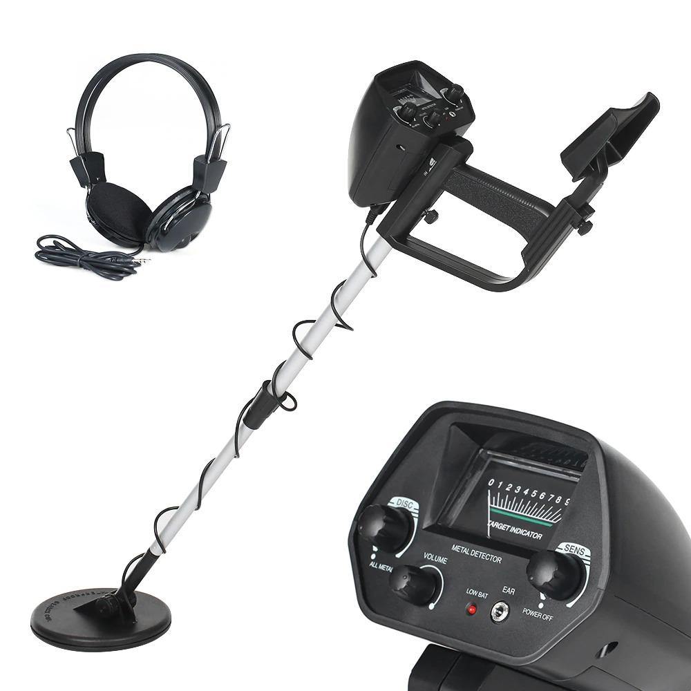 Professional waterproof metal detector with audio alert for treasure, gold, coin, & artifact hunting. Outdoor gear.