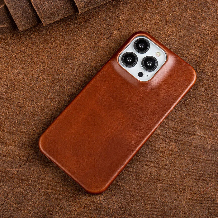Durable & slim fit leather iPhone cover. Shock-absorbing design with enhanced grip for daily use.
