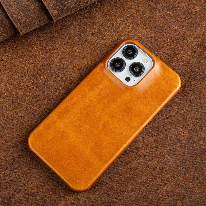 Stylish leather iPhone cover for superior protection. Shock-absorbent, anti-scratch, and slim fit.