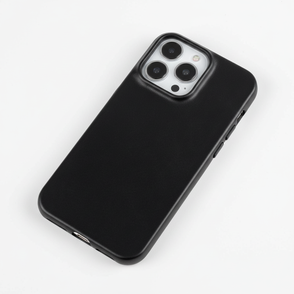 Wireless charging compatible leather iPhone case. Slim fit, shock-absorbing & highly protective.