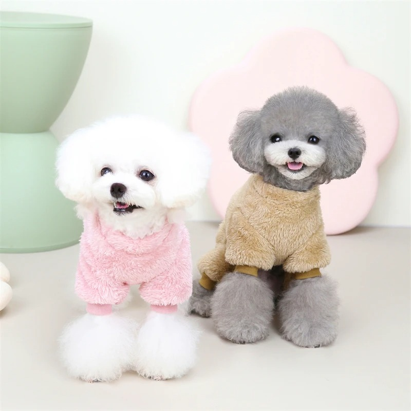 PupCoat cozy fleece jumpsuit for dogs and cats in blue.