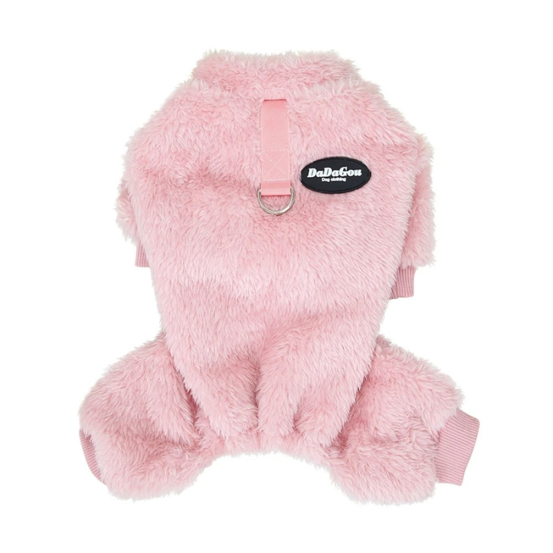 Soft fleece pet wear: a comfortable jumpsuit for dogs and cats.