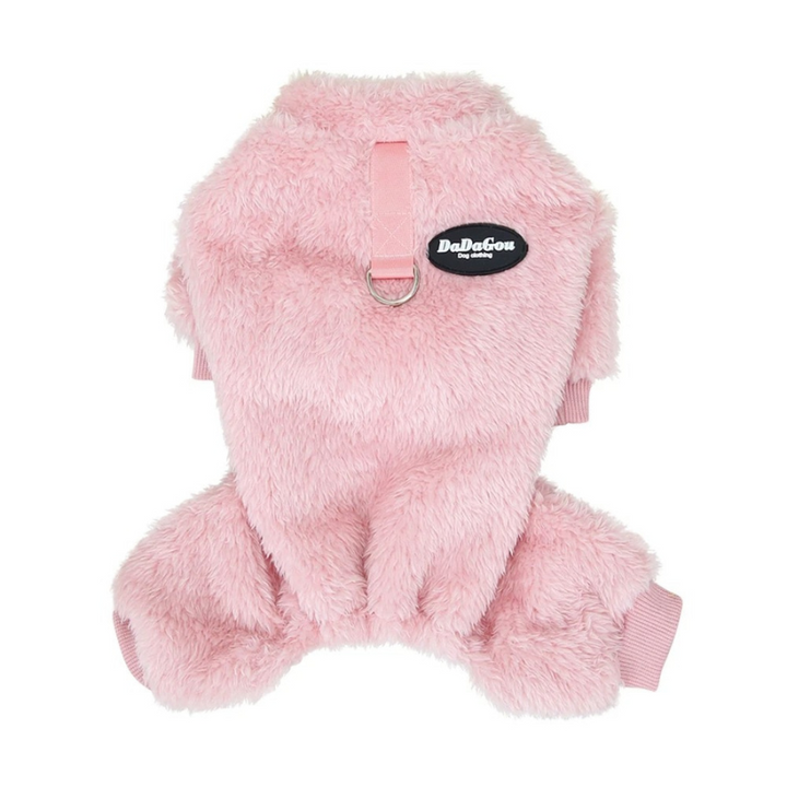 Soft fleece pet wear: a comfortable jumpsuit for dogs and cats.