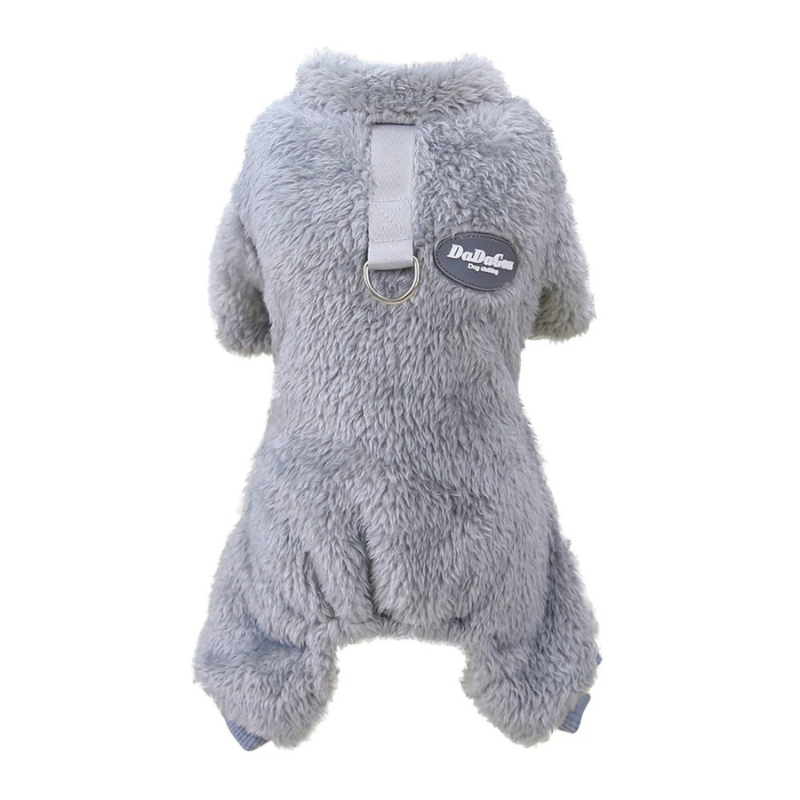 PupCoat fleece jumpsuit for pets, a stylish and warm winter outfit.