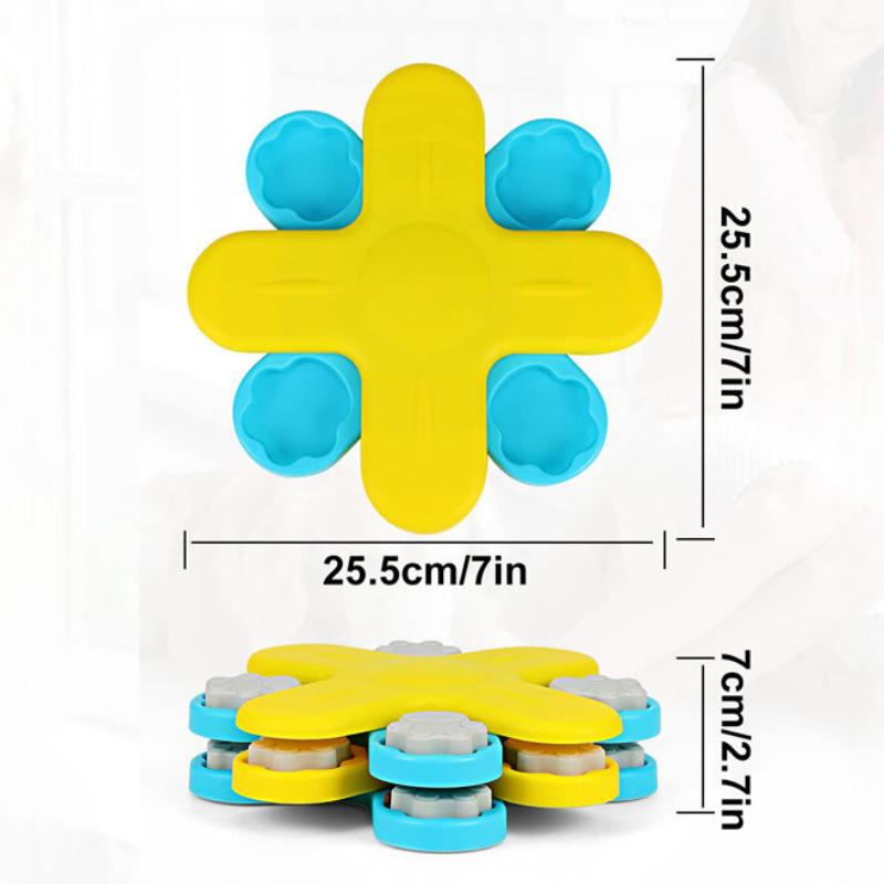 Engaging dog treat dispenser toy, PupMaze brain game for canine cognitive development.