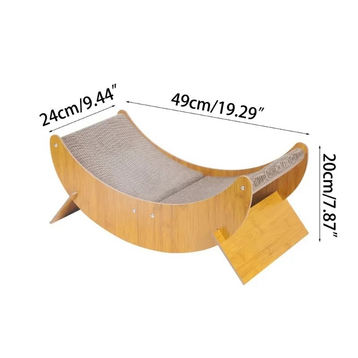 Stylish PurrLounge cat bed offering a comfortable lounge and durable scratching post for your feline friend.