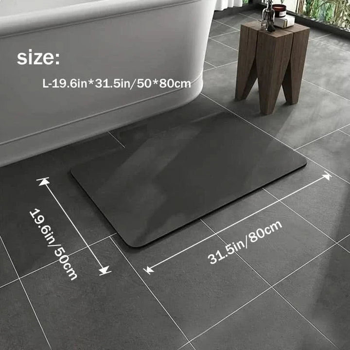 Durable and fast-drying diatomite bath mat, essential bath accessory
