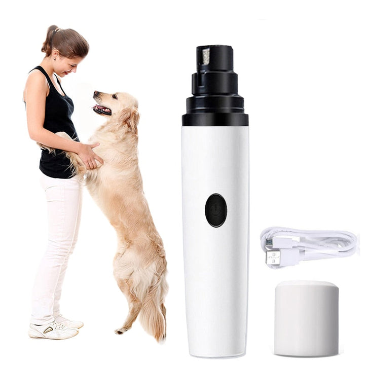 Quiet pet nail grinder for dogs and cats, offering safe and painless nail trimming for effective grooming.