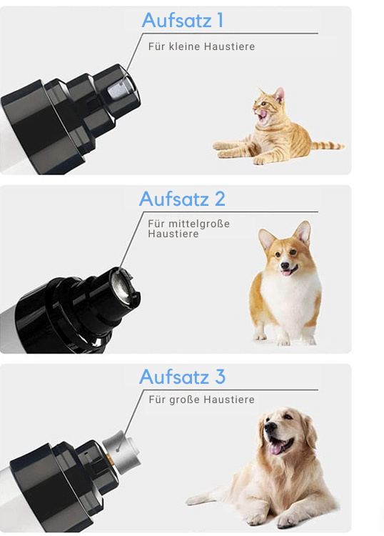 Cat receiving a stress-free nail care session with a low-noise pet nail grinder, ensuring comfortable grooming.