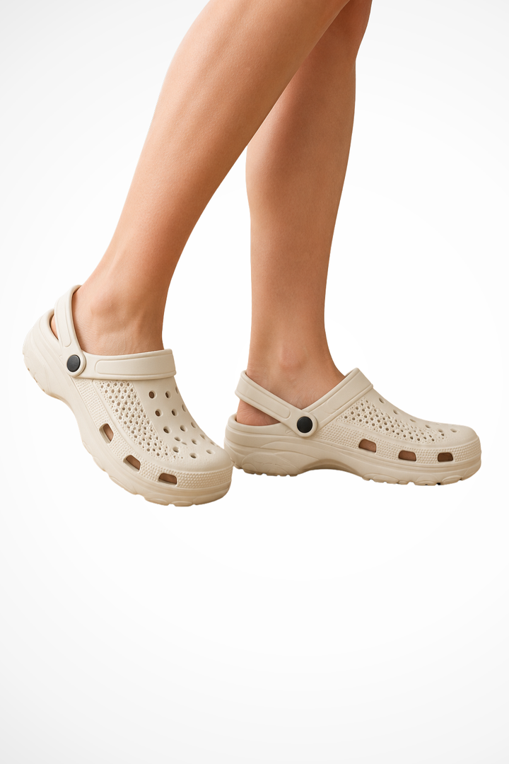 Versatile women's orthopedic clogs, slip-resistant for casual wear or work, ensuring lasting comfort.