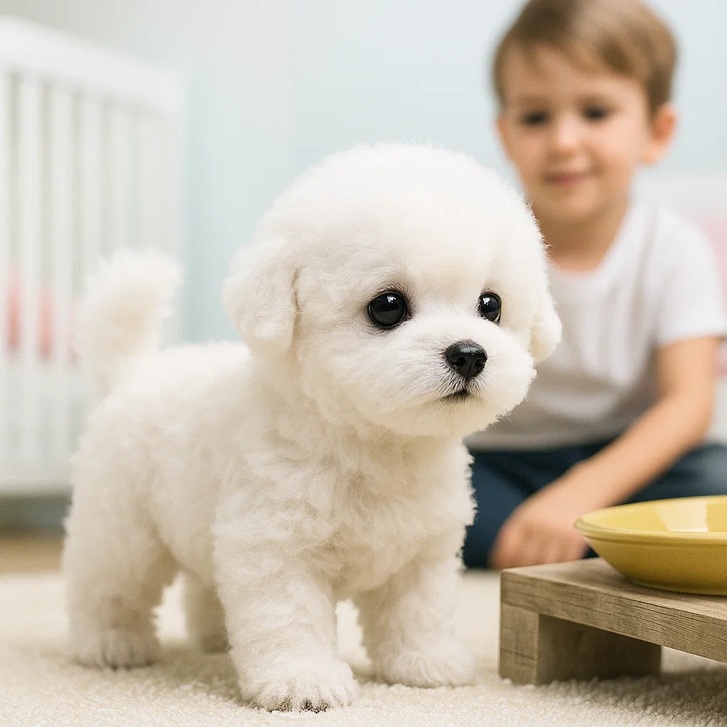 Soft eco-friendly plush puppy toy, perfect children's companion