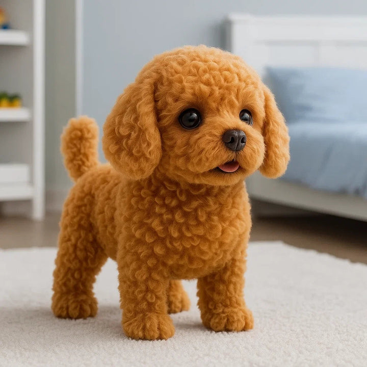 Adorable realistic plush puppy, interactive and soft companion toy gift