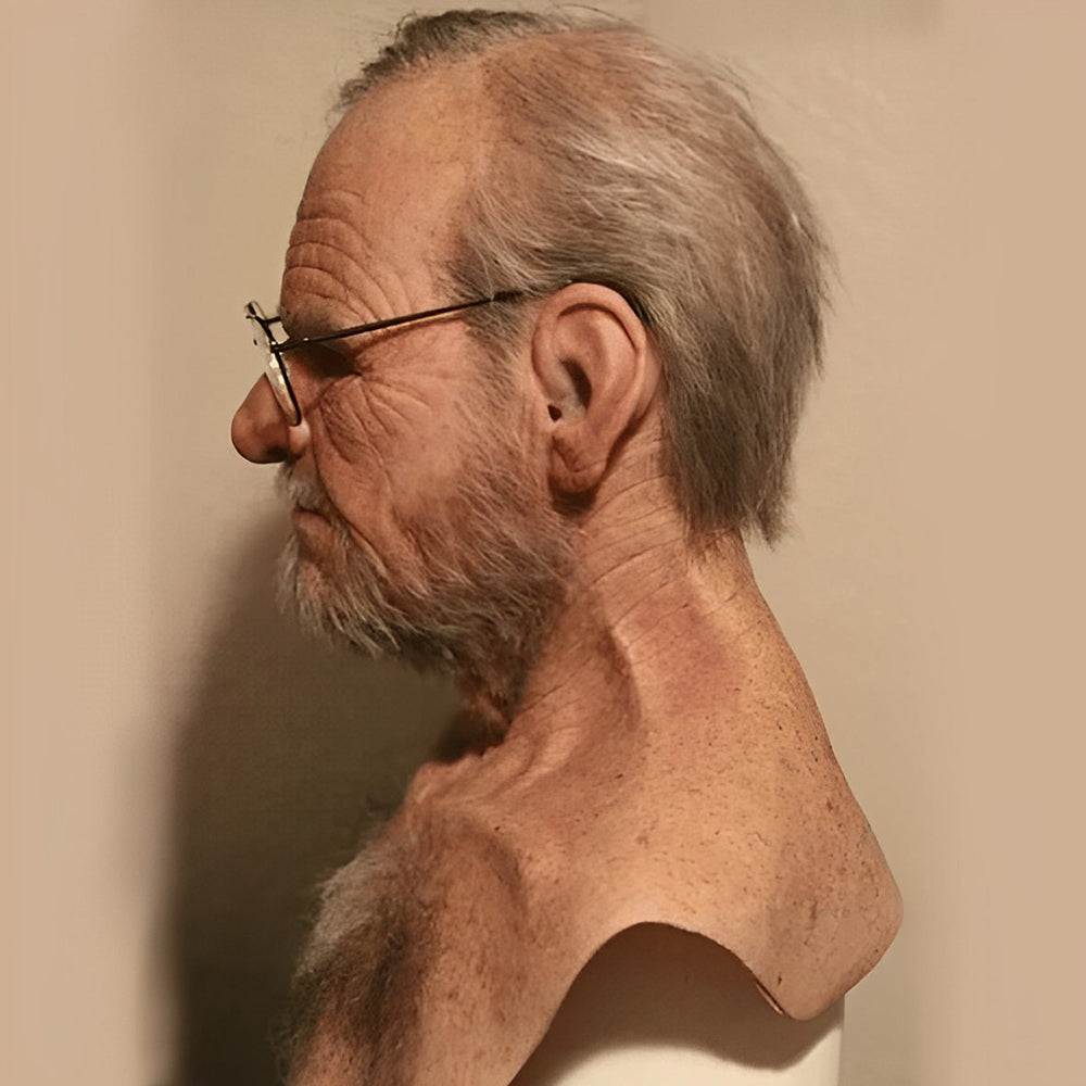 Vintage old man mask, perfect for retro-themed parties