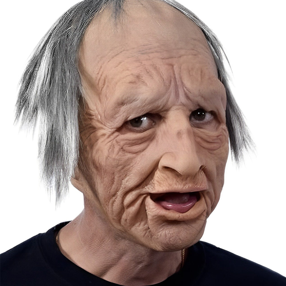 Gruff old man mask, a striking Halloween costume accessory