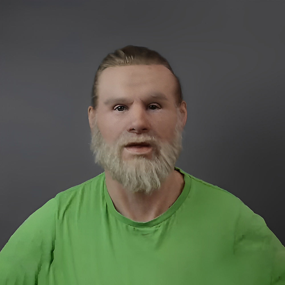 Expressive old man face mask, perfect for cosplay and theatre props
