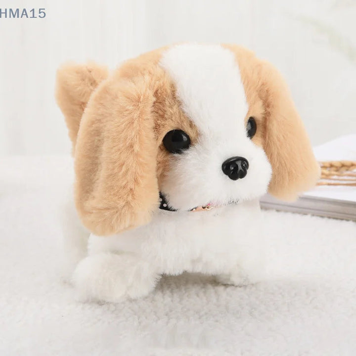 Playful robotic toy dog, an interactive AI pet puppy with realistic movements and sounds for children.