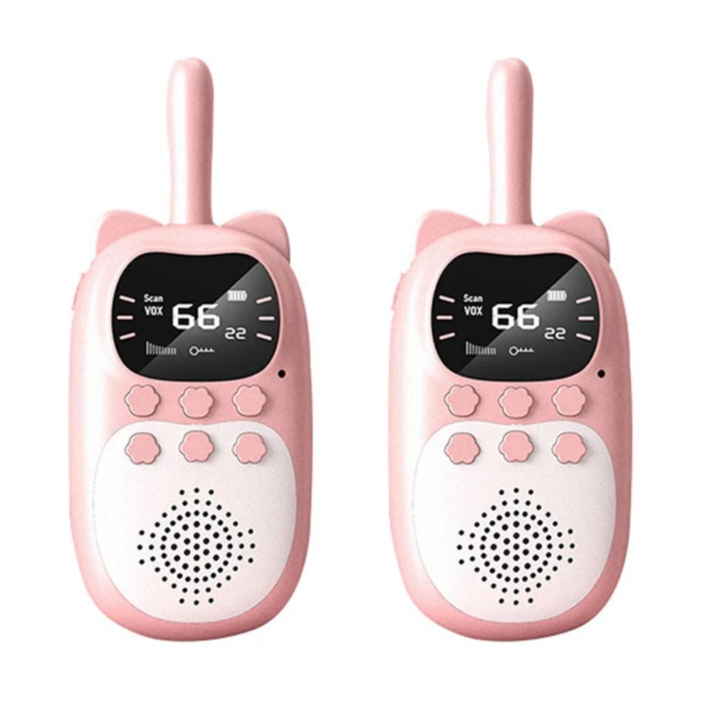 Two vibrant, rechargeable toy radios for children, promoting communication and educational play.
