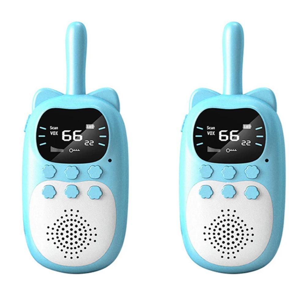 Set of children's walkie talkies, ideal for kids aged 3-12, offering hours of fun.