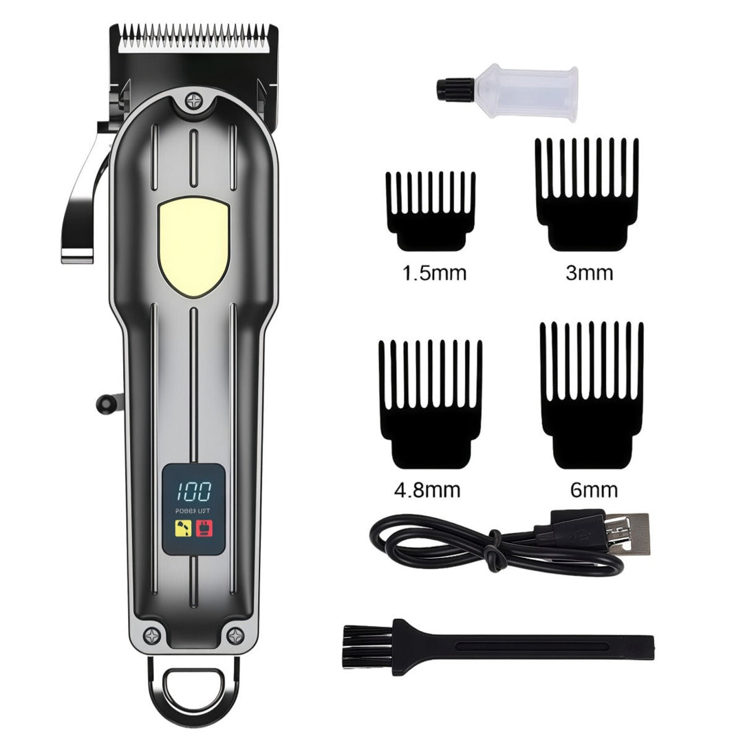 Ergonomic metal pet clippers, rechargeable for easy dog and cat grooming
