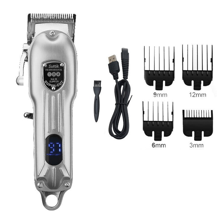 Durable metal clippers for professional pet grooming, cordless operation