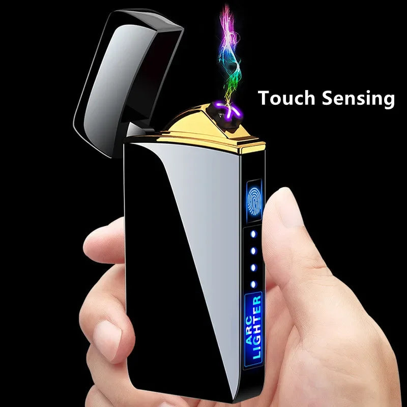 Dual arc plasma lighter, windproof and flameless design