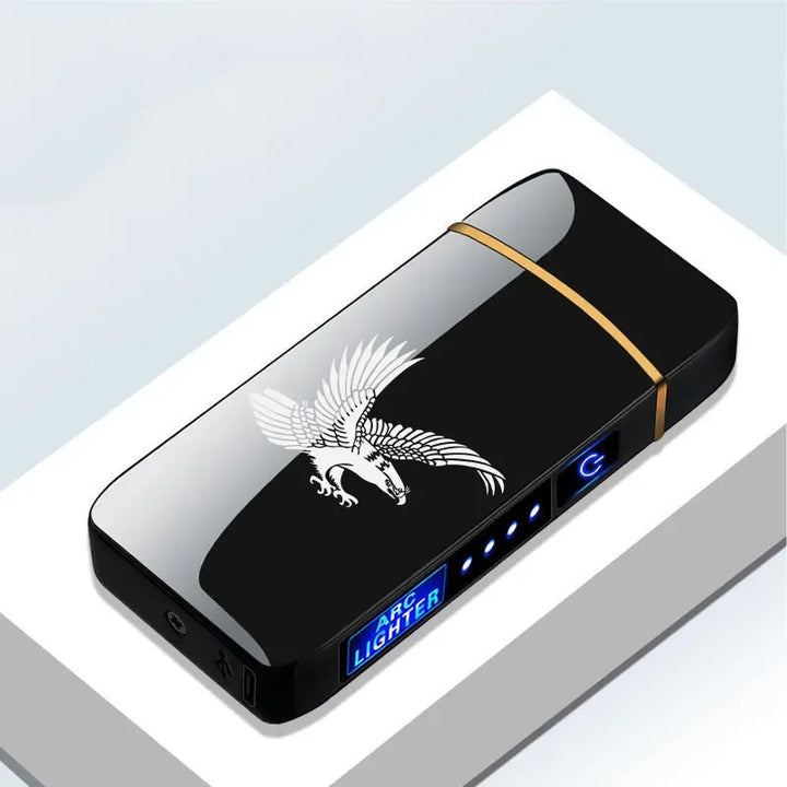 Stylish metal lighter with windproof plasma arc technology