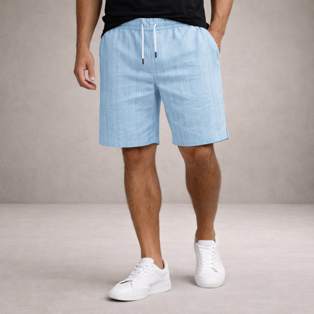 Versatile men's relaxed fit shorts, great for vacation, beachwear, or casual outings.