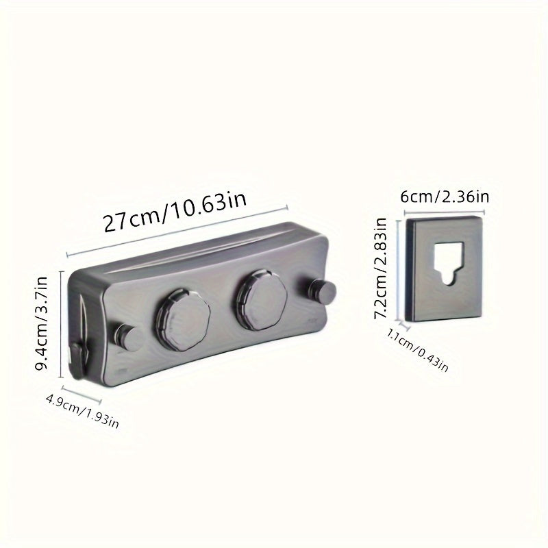 Maximize space with this retractable double line clothesline, stainless steel, for versatile laundry drying.