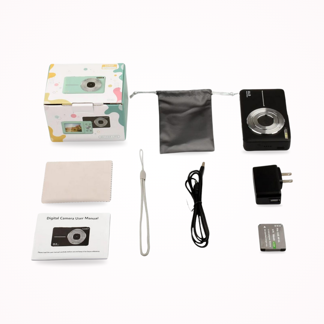 Portable retro camera in green, ideal gift for photography enthusiasts.
