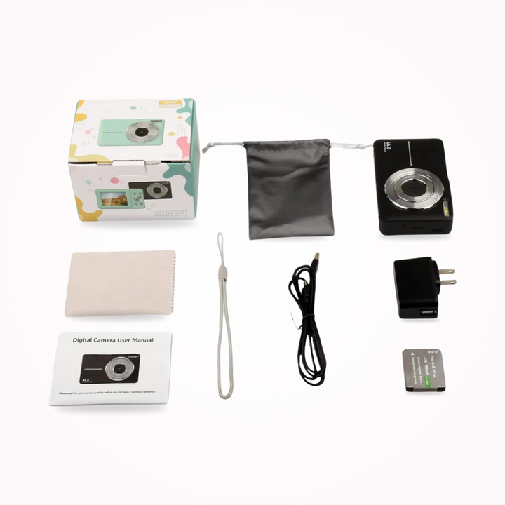 Portable retro camera in green, ideal gift for photography enthusiasts.