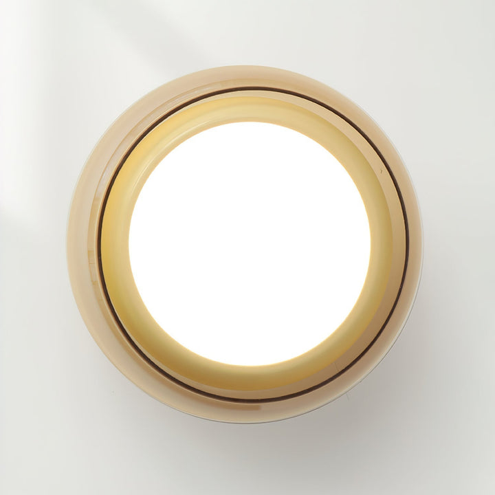 Charming retro flush mount ceiling lamp, designed for a cozy, inviting atmosphere.