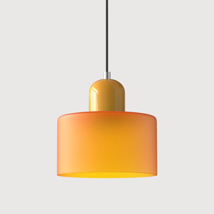 Designer retro glass pendant lamp with adjustable cord for a stylish vintage look.