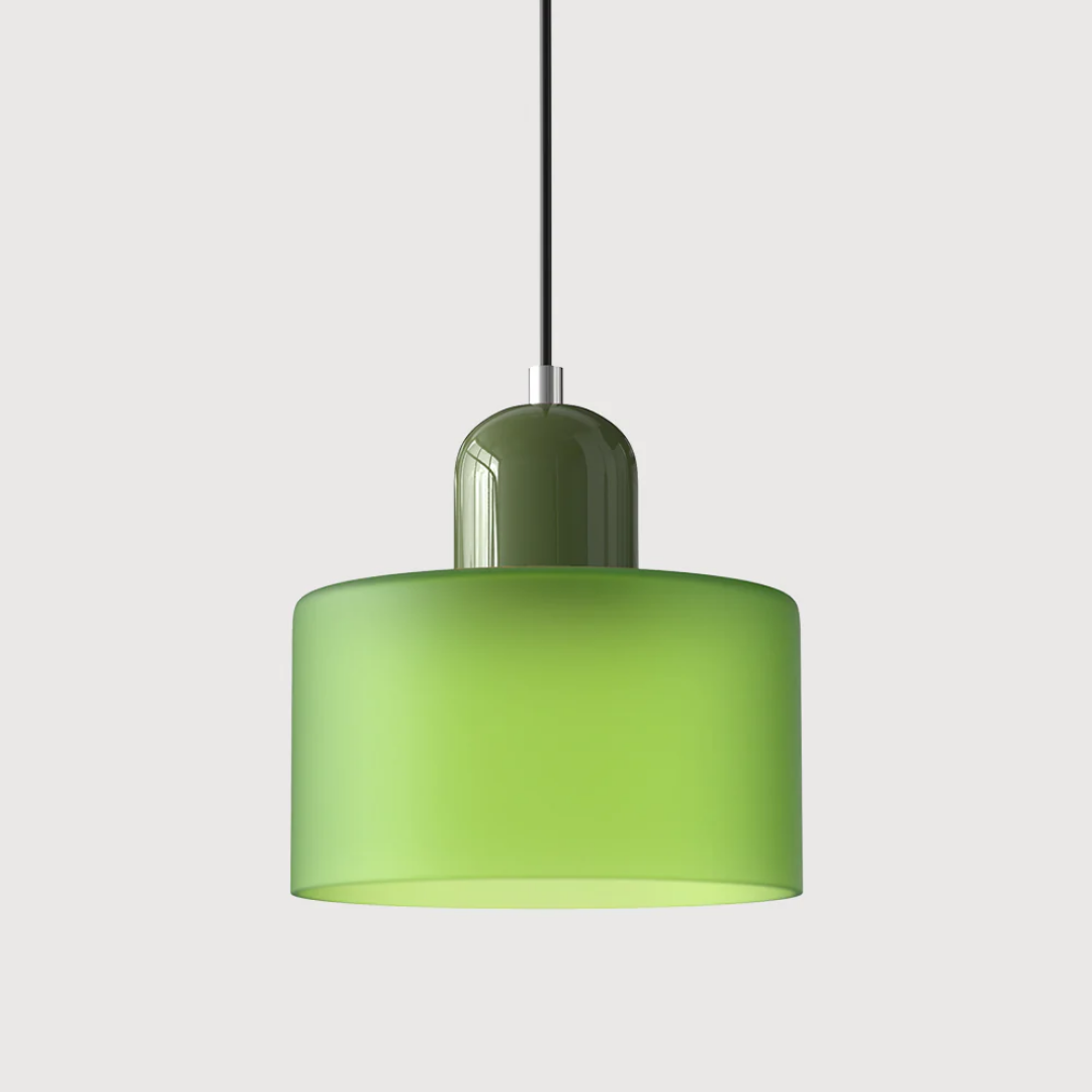 Glass shade retro pendant light, adjustable cord, for a warm and inviting living space.