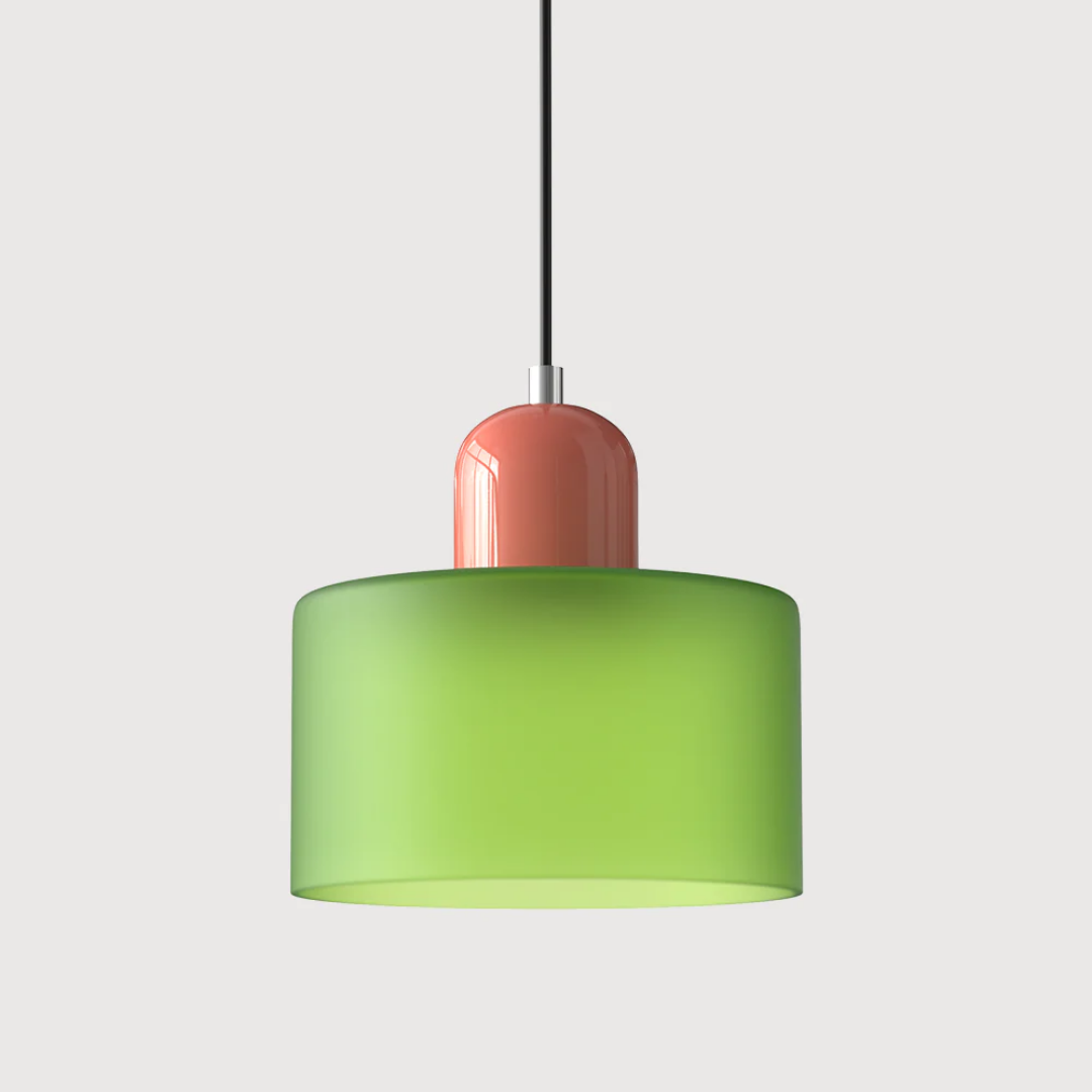 Classic design retro pendant lamp, glass & adjustable cord, adds a soft, warm glow.