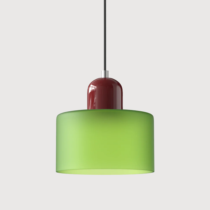 Elevate your home decor with this adjustable retro glass pendant lamp & warm light.