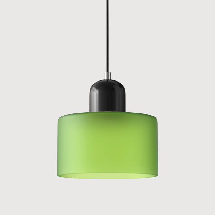 Retro glass pendant, adjustable cord, brings vintage charm and a cozy atmosphere.