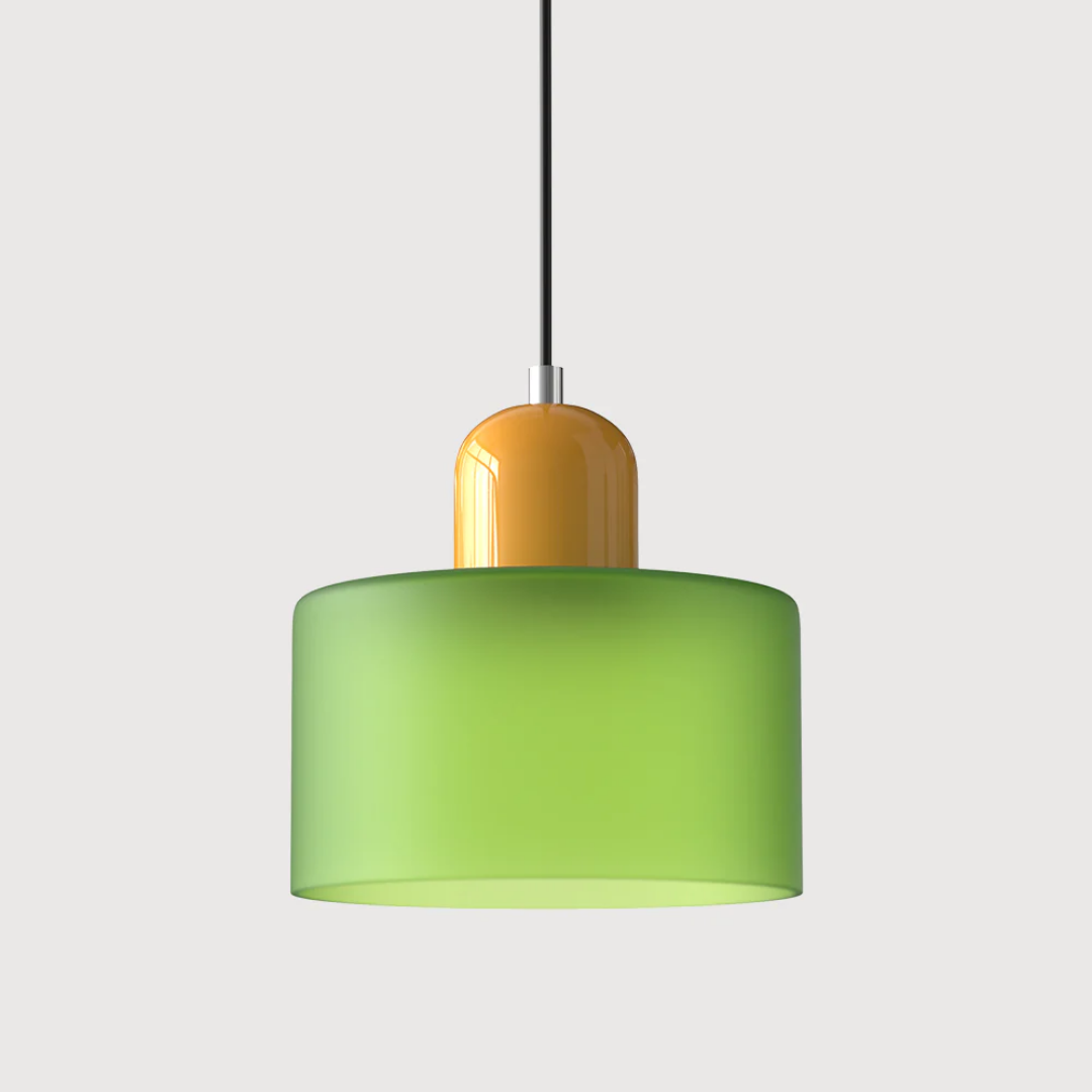 Modern retro glass pendant lamp, adjustable cord for a chic, warm lighting solution.