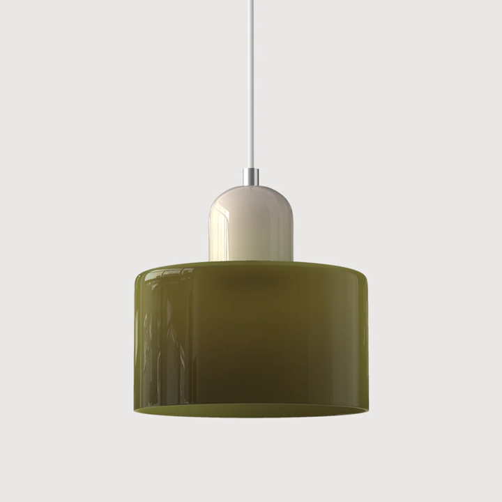 Glass retro pendant lamp with an adjustable cord, perfect for a cozy, vintage feel.