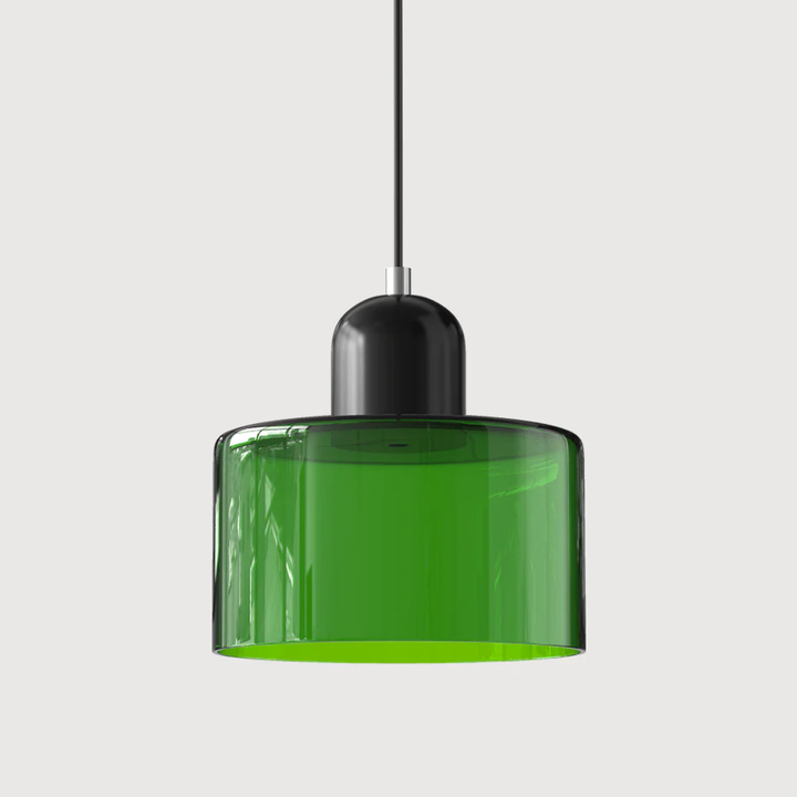 Vintage charm retro glass pendant lamp, adjustable cord, for a warm living space.