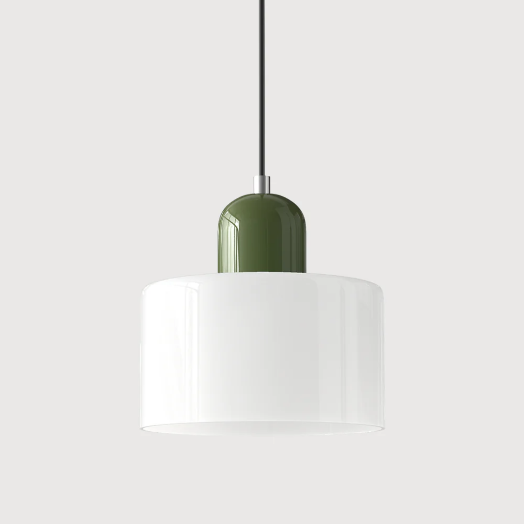 Retro pendant lamp, glass & adjustable cord, perfect for a cozy & stylish interior.