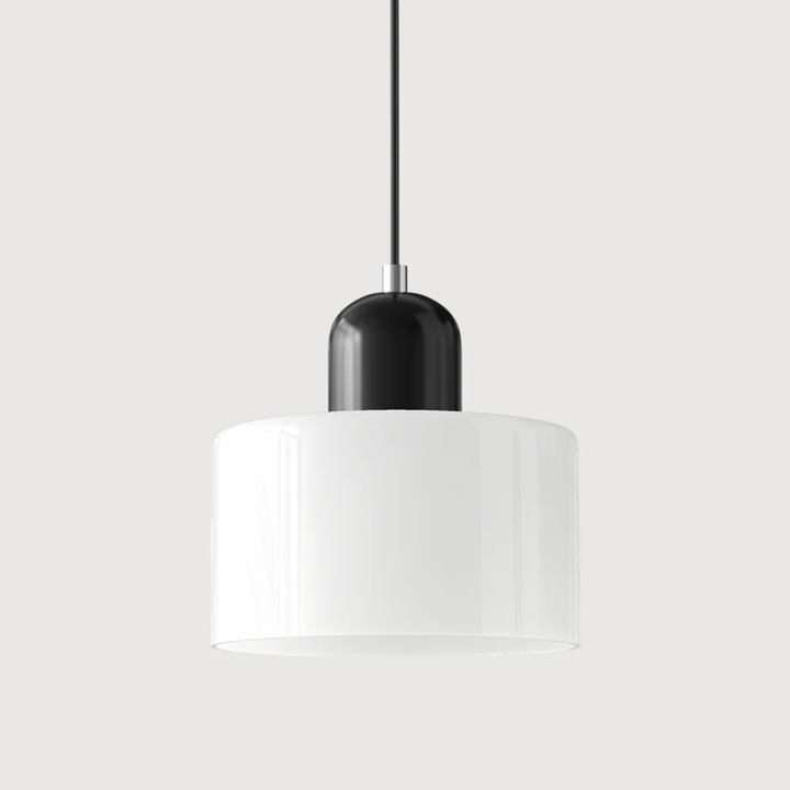 Warm light retro glass pendant lamp with adjustable cord, enhances home atmosphere.