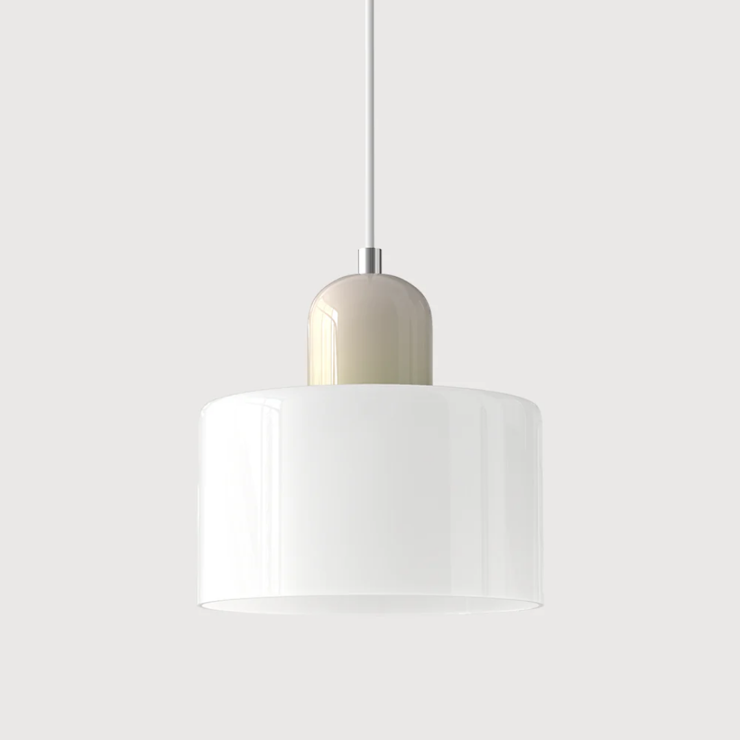 Retro glass pendant lamp for a cozy ambiance, adjustable cord for perfect placement.