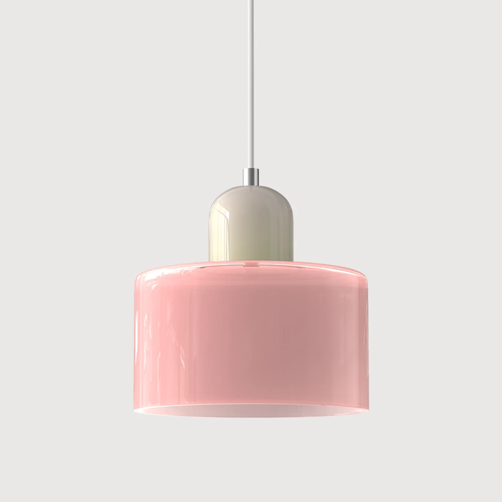 Adjustable retro glass pendant light for a timeless look and cozy home atmosphere.